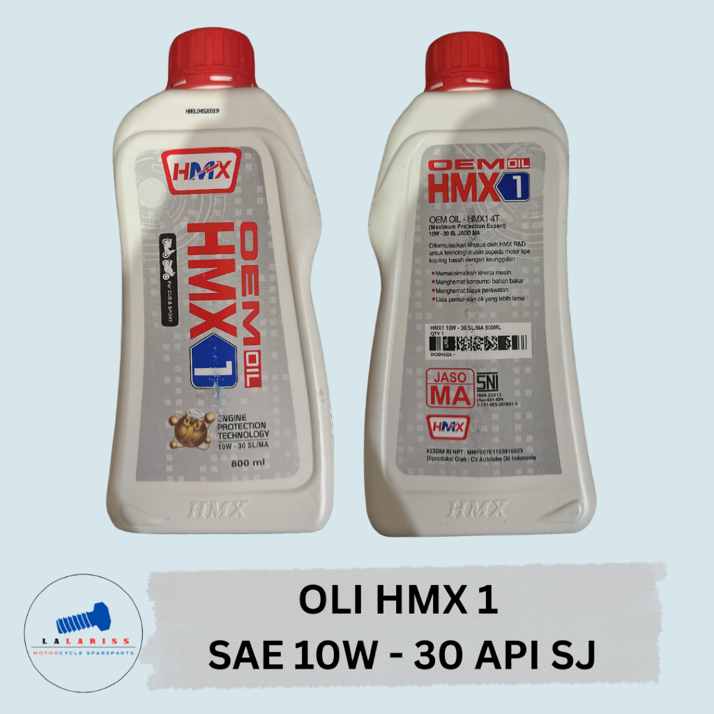 OLI MOTOR HMX OLI 1L ( SAE 10W - 30 API SJ ) BARU  OLI MOTOR BEBEK MOTOR SPORT