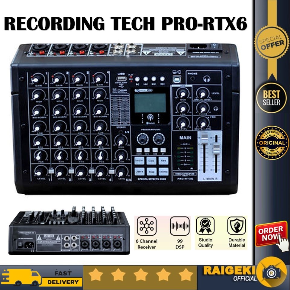 Recording Tech PRO RTX 6 Loopback Mixer Audio Professional RTX6 RTX-6 USB