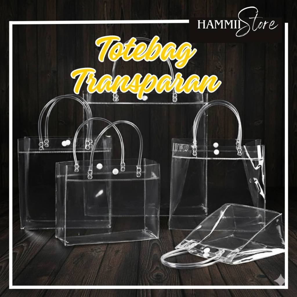 Hammii - Tas Mika Transparan Tebal & Kuat, Aman untuk Makanan, Tahan Lama Waterprof