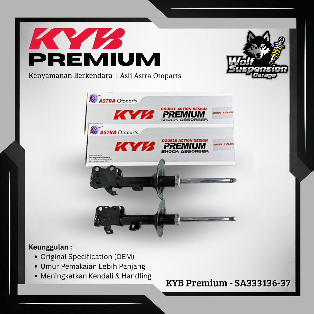Kayaba / KYB Premium Shockbreaker Depan Mobil Avanza / Veloz 2012-2020