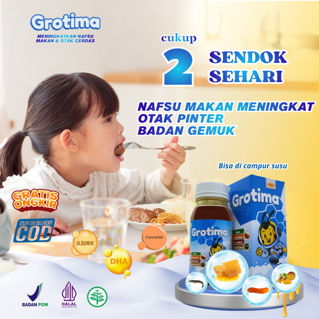 Grotima  Vitamin Penggemuk Badan Anak / Vitamin Penambah Berat Badan  / Penambah Nafsu Makan Anak