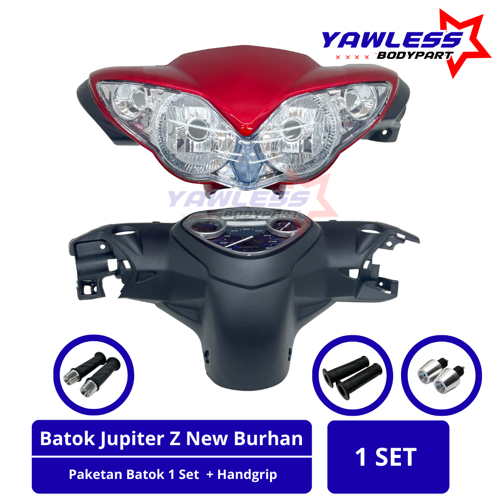Batok Jupiter Z burhan Merah + Lampu Depan Jupiter Z Burhan Komplit