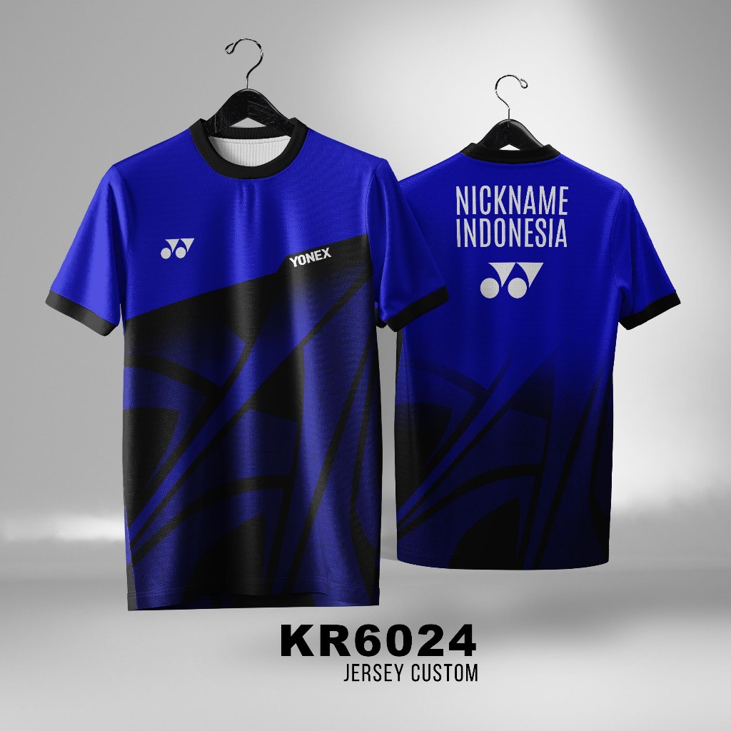 Jersey Badminton Bulutangkis Yonex Custom Nama Unisex