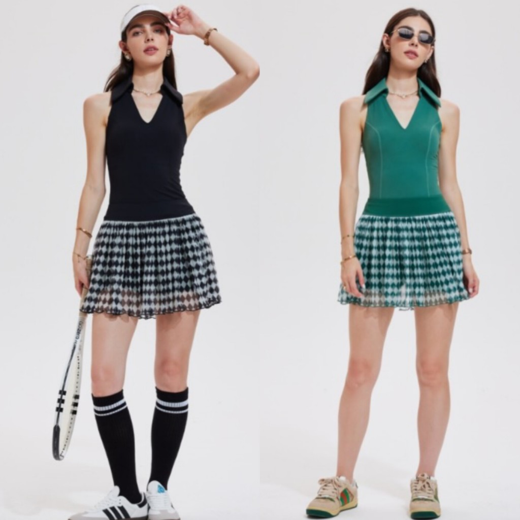 DIAMOND TENNIS SKORT HIGHWAIST TENNIS SKORT SIDE POCKETS