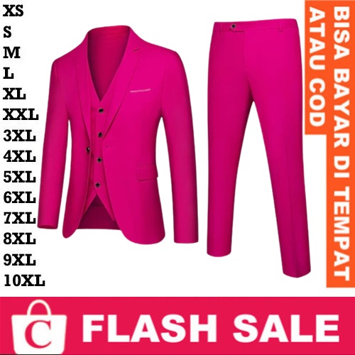 FortKlass FORTGLASS RISRUS SNOWSHOP JAWA TIMUR JAS NIKAH UKURAN JUMBO  JAS Blazer Celana Merah Muda 