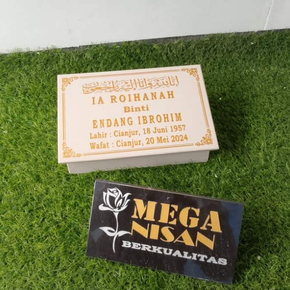 BATU NISAN MINIMALIS TANPA DUDUKAN/NISAN GRANIT TILLE/MAKAM JAHUL NISAN 20X30+ pcking kayu