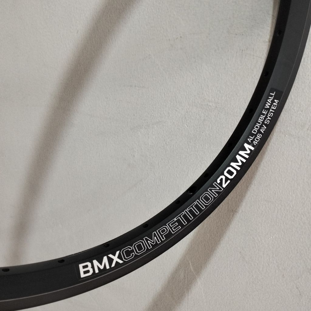 Velg Sepeda BMX 20 inchi Velg OXO BMX Competition 36hole 20mm Alloy Double wall black rims OXO