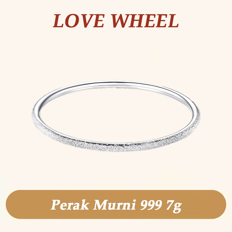 [Perak Murni 999] LOVE WHEEL | Gelang Wanita - perak murni asli 100% Cincin Tangan Desain Minimalis 