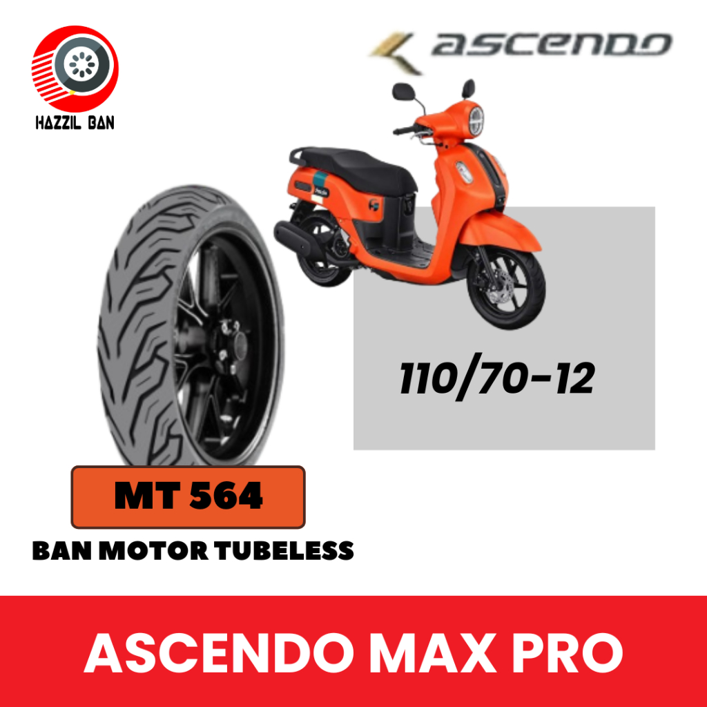 NEW Ban Motor ASCENDO MAX PRO Tubeless RING 12 | 110/70-12 (Filano/Fazzio)