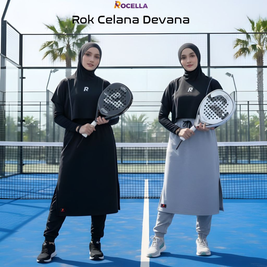 DEVANA - Rok Celana Legging Laging Olahraga Senam Wanita Sport Rok Wanita Muslimah Syari Rocella