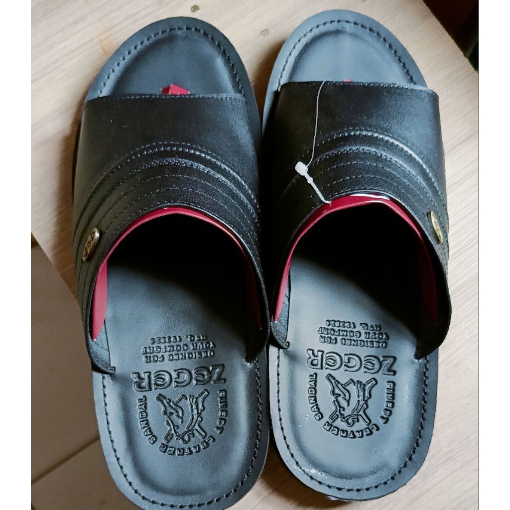 sandal kulit pria dewasa ,zeger P 323 original 100%