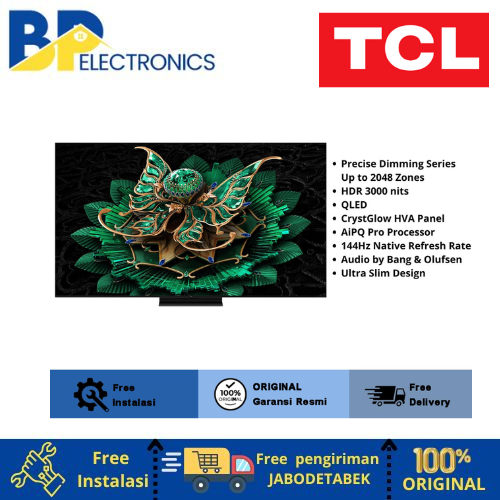 TCL TV 65C7K Premium QD-MiniLED 4K UHD Smart Google TV Layar 65 Inch Hdmi