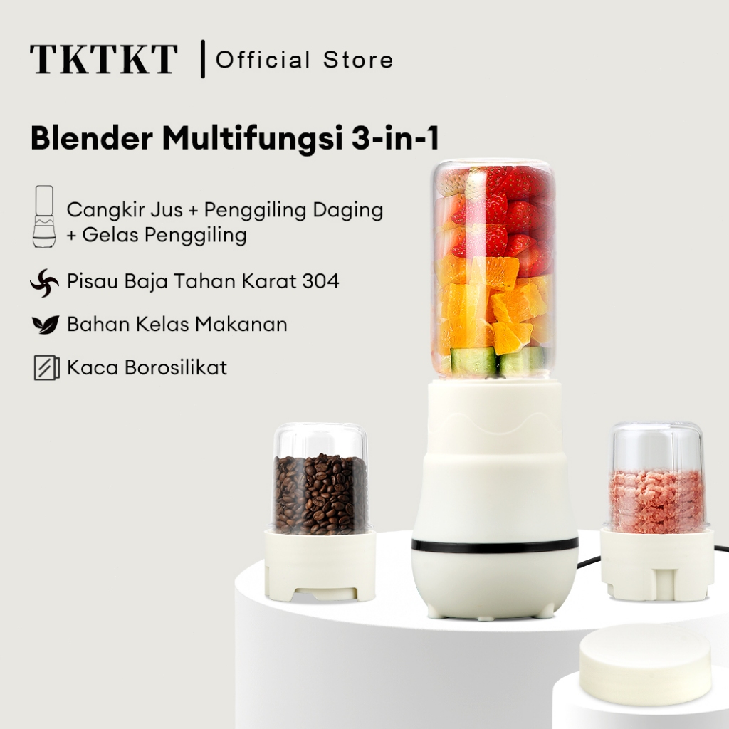 TKTKT 3 in 1 Blender chopper coper daging dan bumbu 300w blender jus buah juicer blender multifungsi