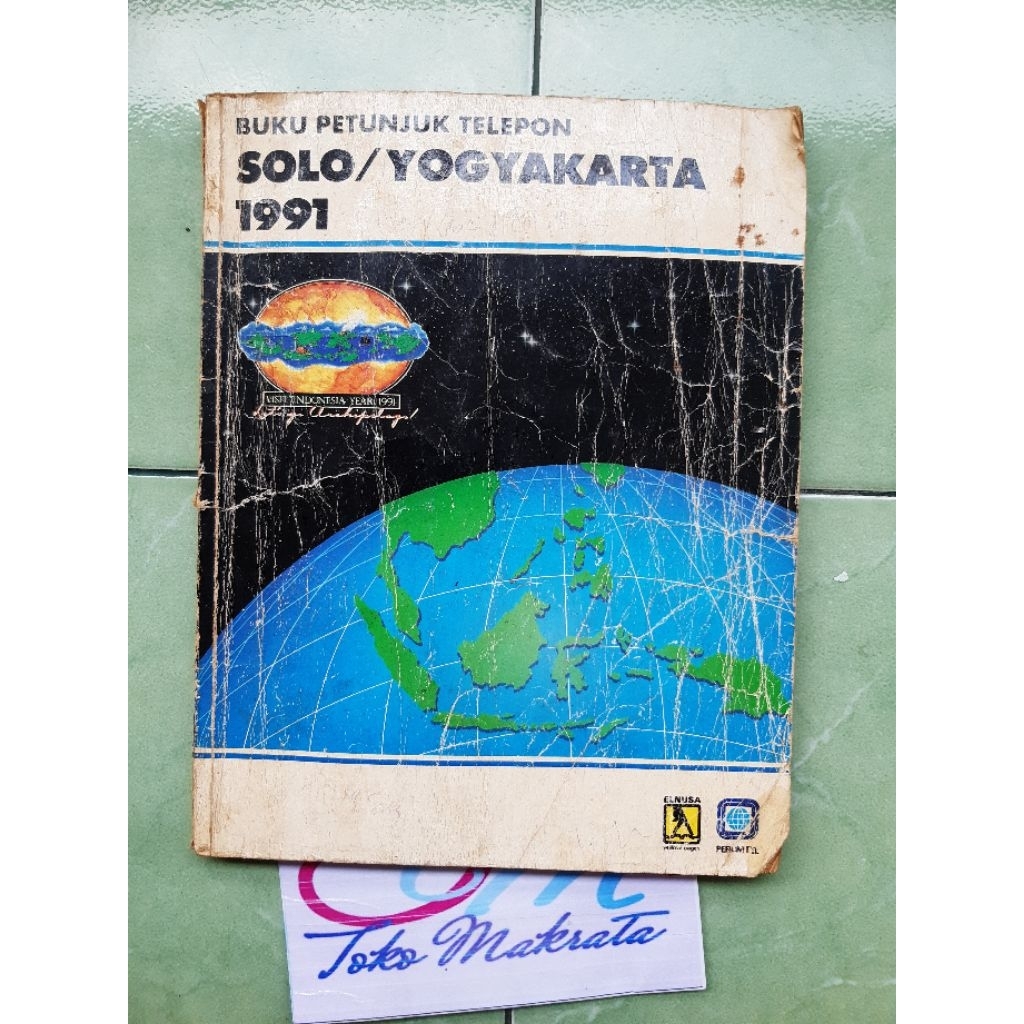 buku petunjuk telepon SOLO-YOGYAKARTA tahun 1991 jadul lawas lama langka