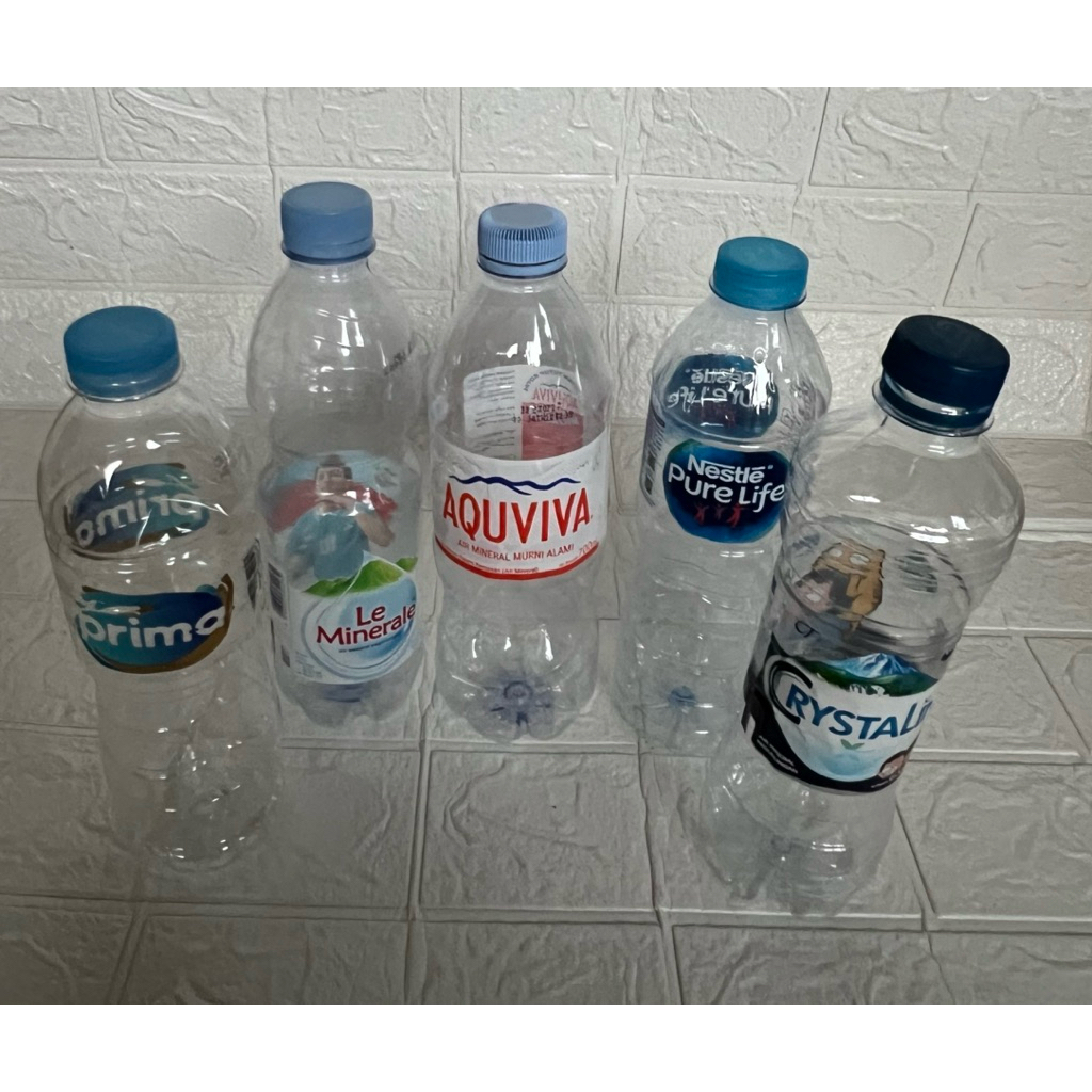 Botol Bekas Mineral Water 600ML (LeMinerale, Nestle, Prima, Aquaviva)