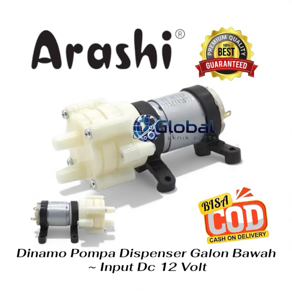 Dinamo Pompa Dispenser Arashi Galon Bawah / Pompa Dispenser Arashi