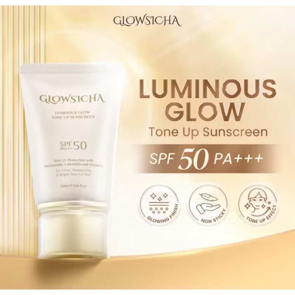 Glowsicha luminous glow tone up sunscreen SPF Pa 50+++ka