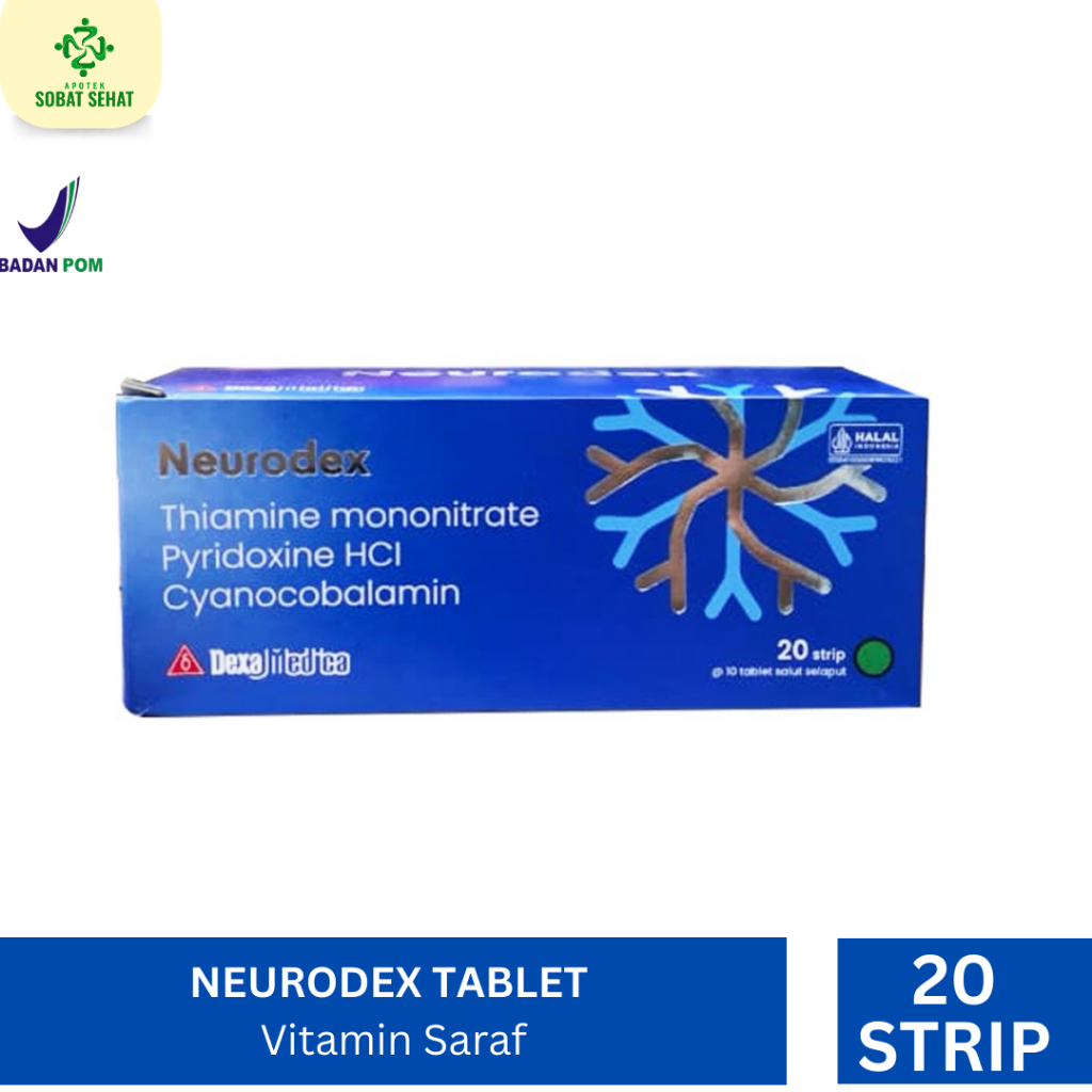 [1BOX] - NEURODEX TABLET 20 STRIP - VITAMIN SARAF