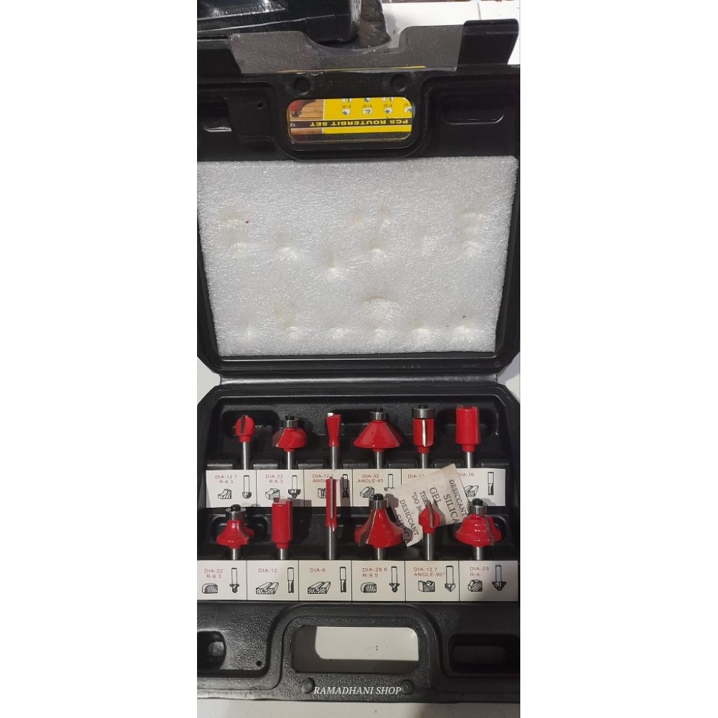 mata profil trimer router 6mm set 12pcs