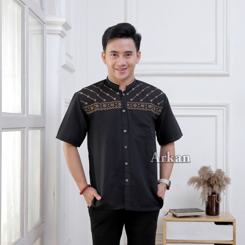 Baju Koko Bordil Lengan Pendek Jasuke