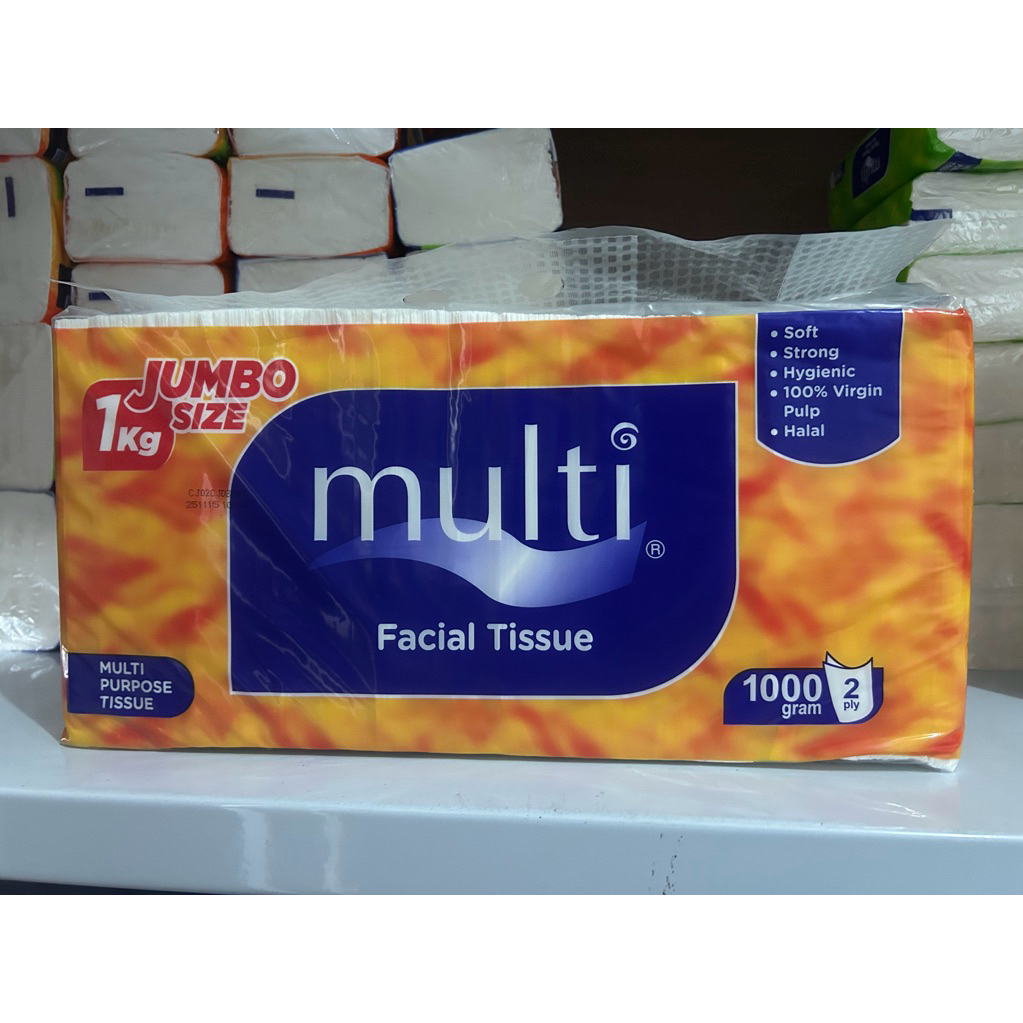 Tisu Wajah Multi Facial 1000g - Lembut, Daya Serap Tinggi, Praktis