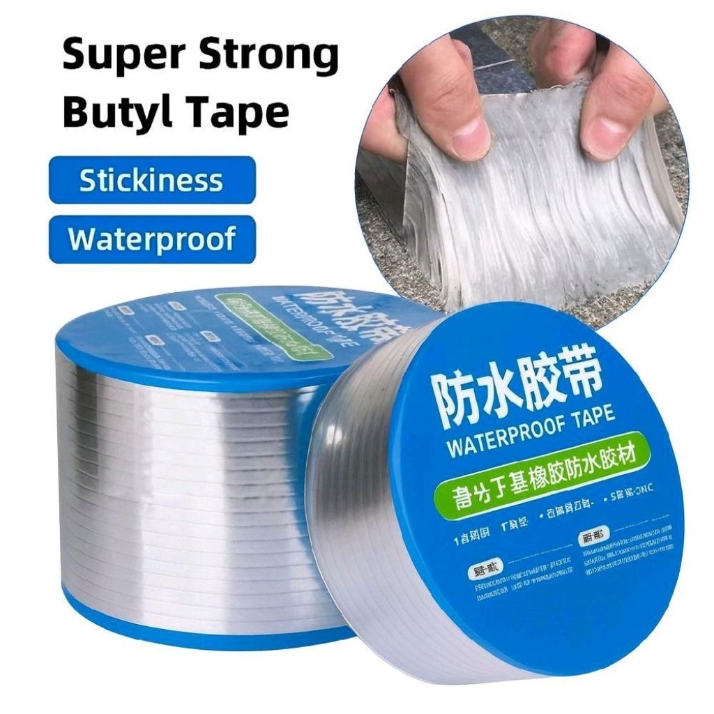 Lakban Alumunium Foil Anti Bocor Anti Air Tahan Panas Asphalt Tambal Atap Lem Talang Serba Guna Anti