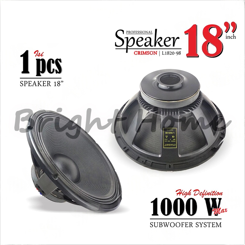 CRIMSON L1820-98 L182098 Komponen Speaker Subwoofer 18 inch Model RCF 4 coil