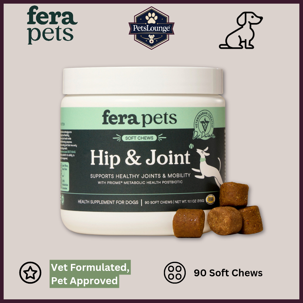 Fera Pet Organics Hip + Joint Goat Milk Glucosamine Anjing Kucing