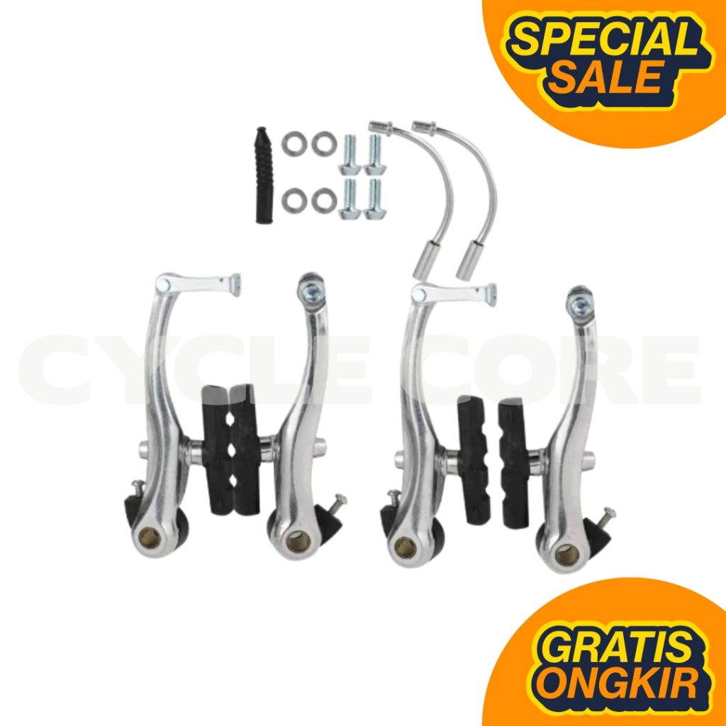 Rem Sepeda Vbrake Aluminium Alloy Chrome Like Tektro RX1 V-brake Sepeda Lipat MTB Minivelo Commuter 