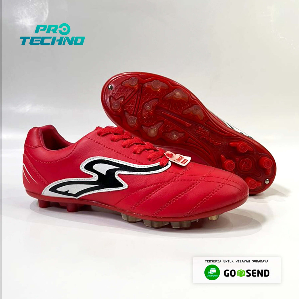 Sepatu Bola Speed Liga Presiden Merah Hitam 38 Sepatu Olahraga Sepak Bola Pria Stud Bulat Anti Selip