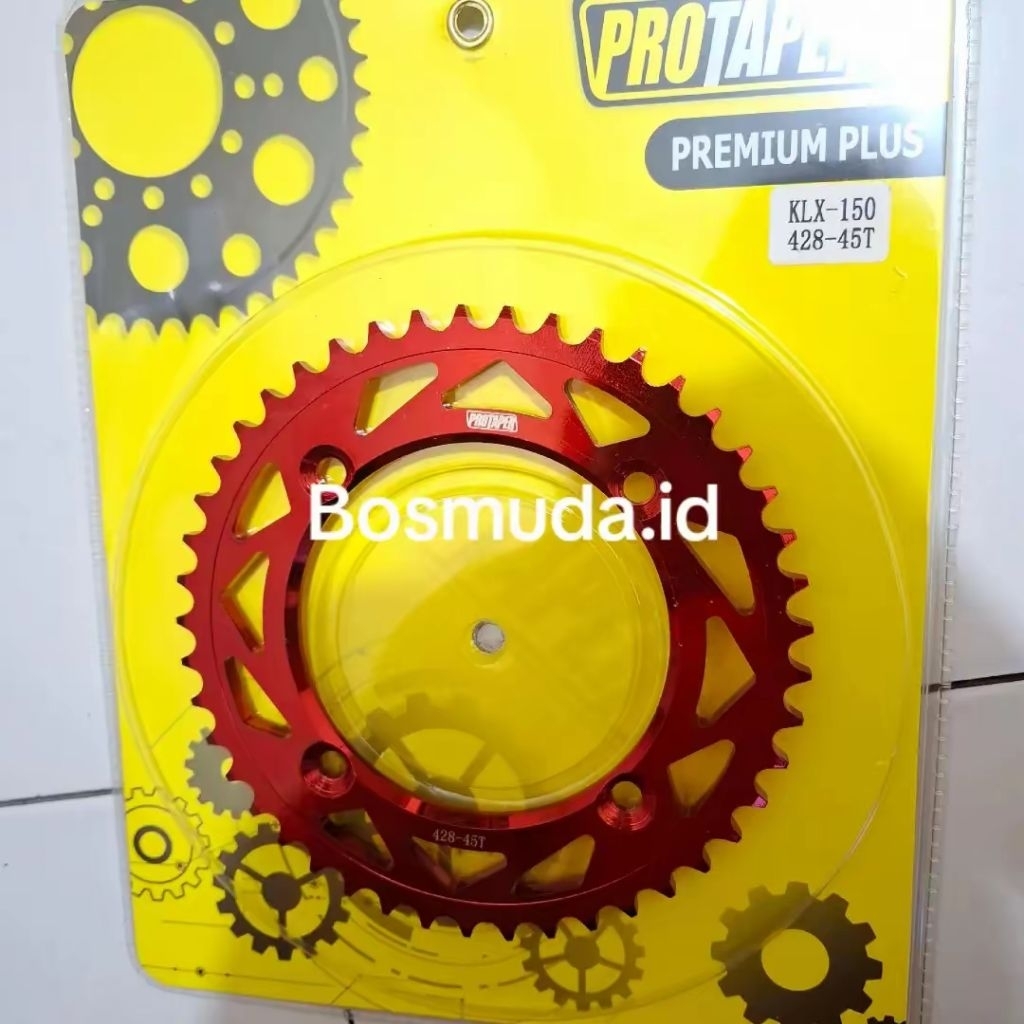 Gear belakang KLX 150l D-Tracker/Gir belakang Protaper warna Merah & Biru