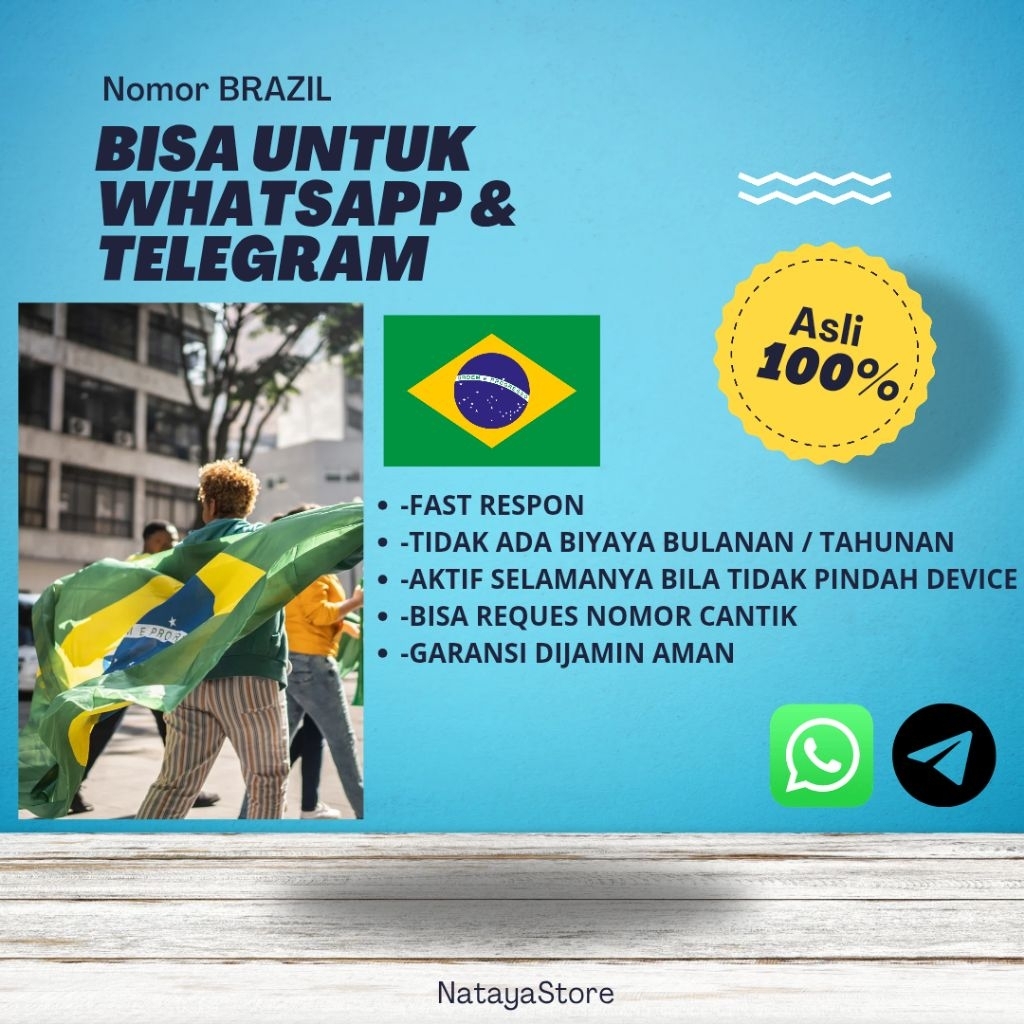 Kartu Perdana Luar Negeri (BRAZIL) bisa untuk wa tele dll
