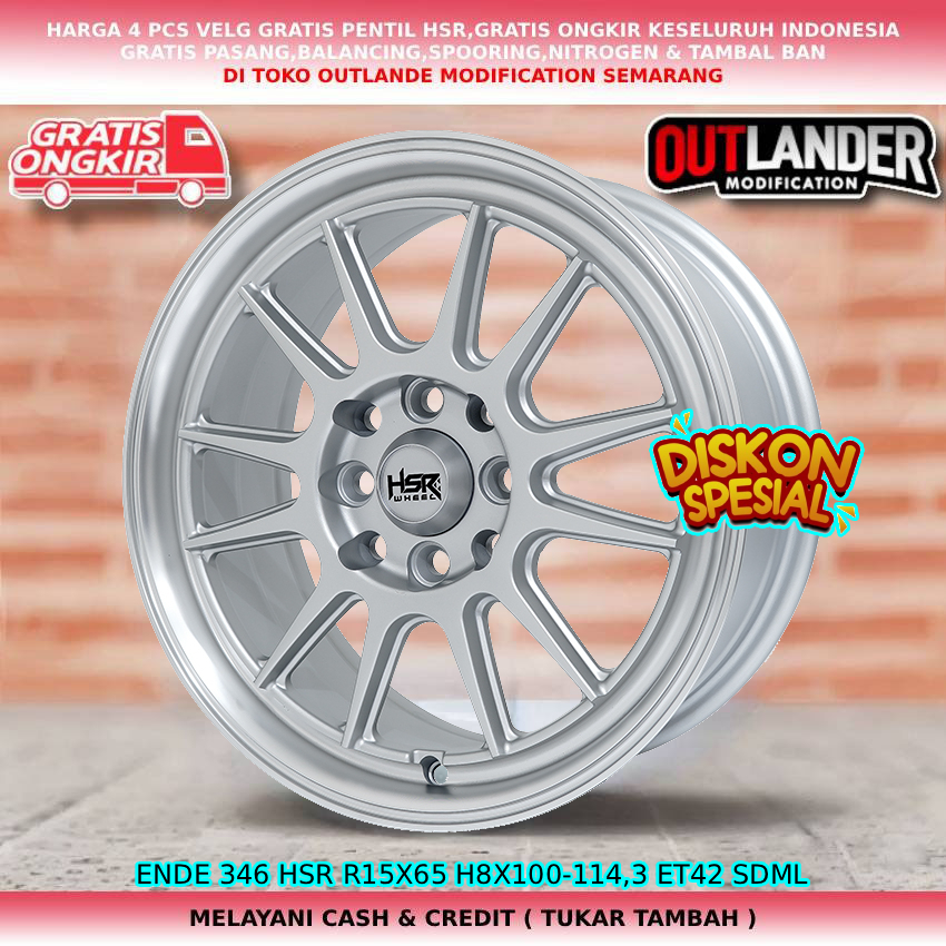 Velg ring15 velg mobil Confero| Formo| Binguo| Alvez| Kijang LGX| Veloz| dll velg hsr ende R15