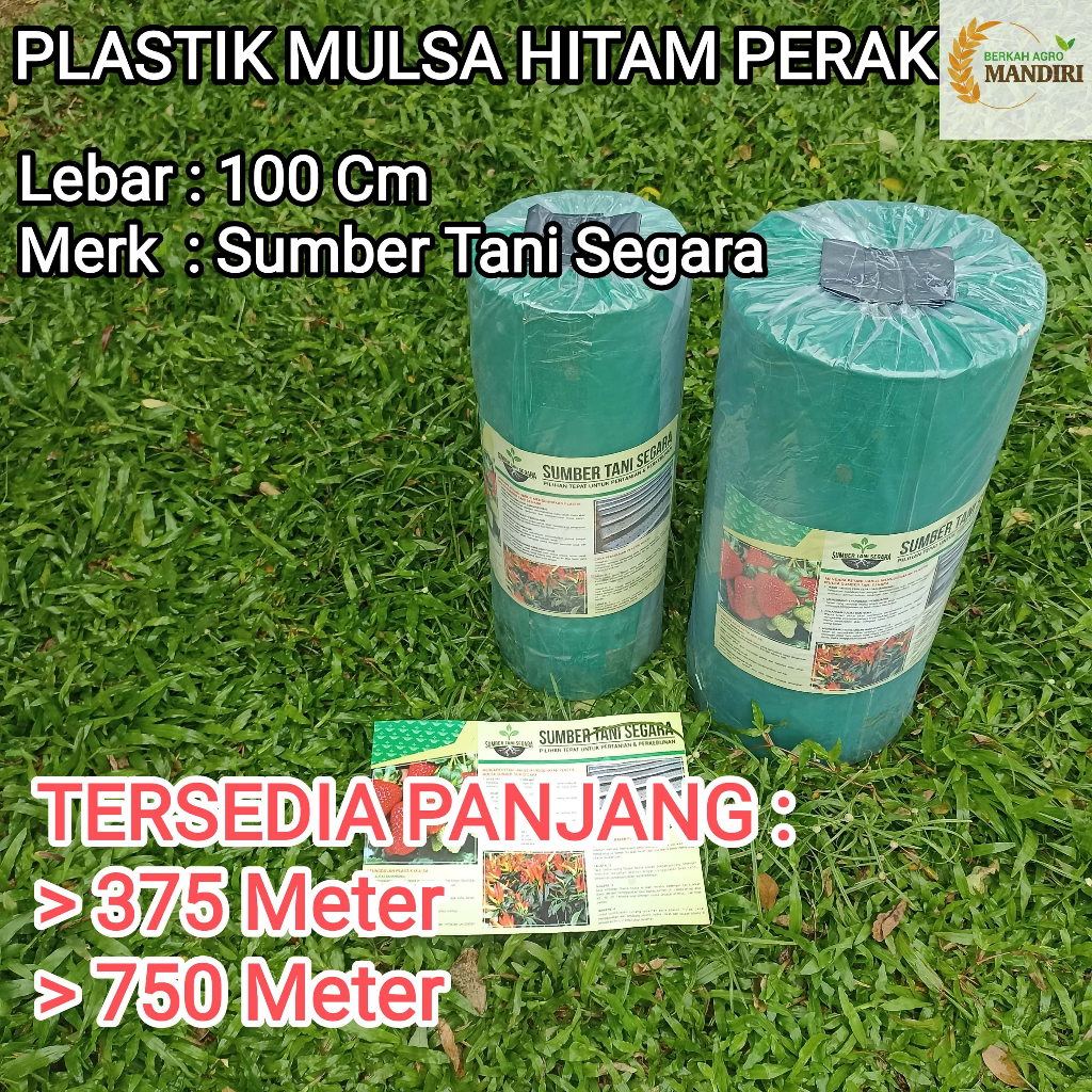 PLASTIK MULSA HITAM PERAK LEBAR 100 CM