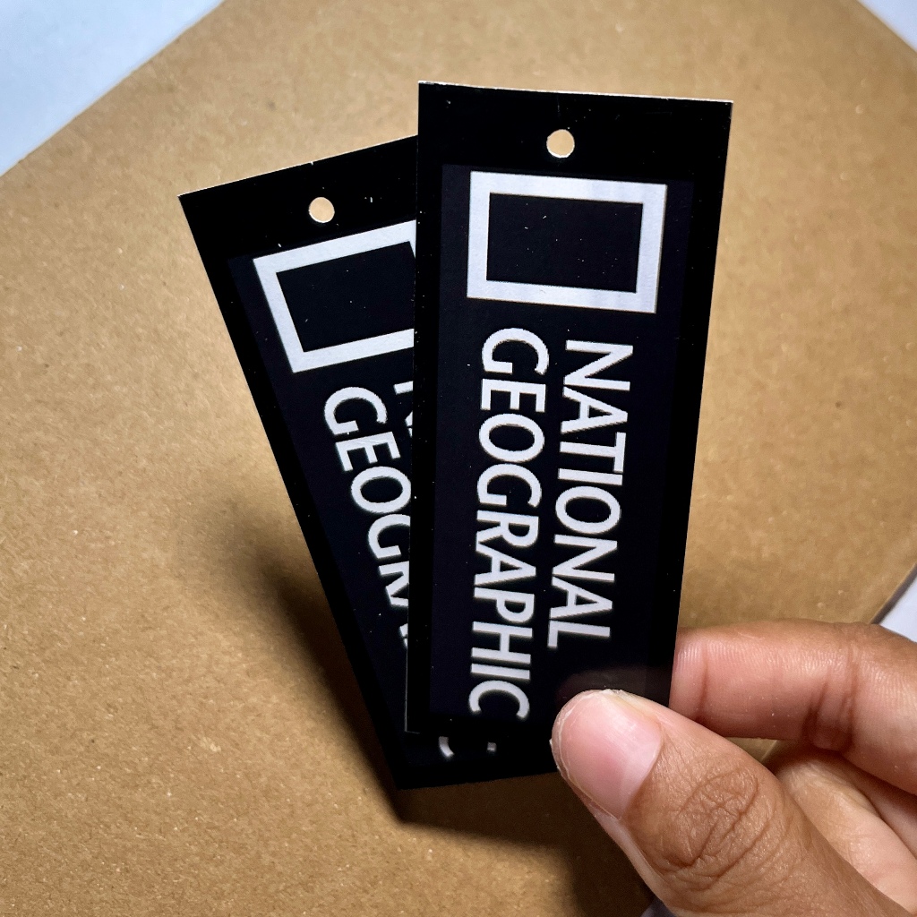 HANGTAG LABEL NATIONAL GEOGRAPHIC // LABEL BAJU TAS SEPATU BRANDED