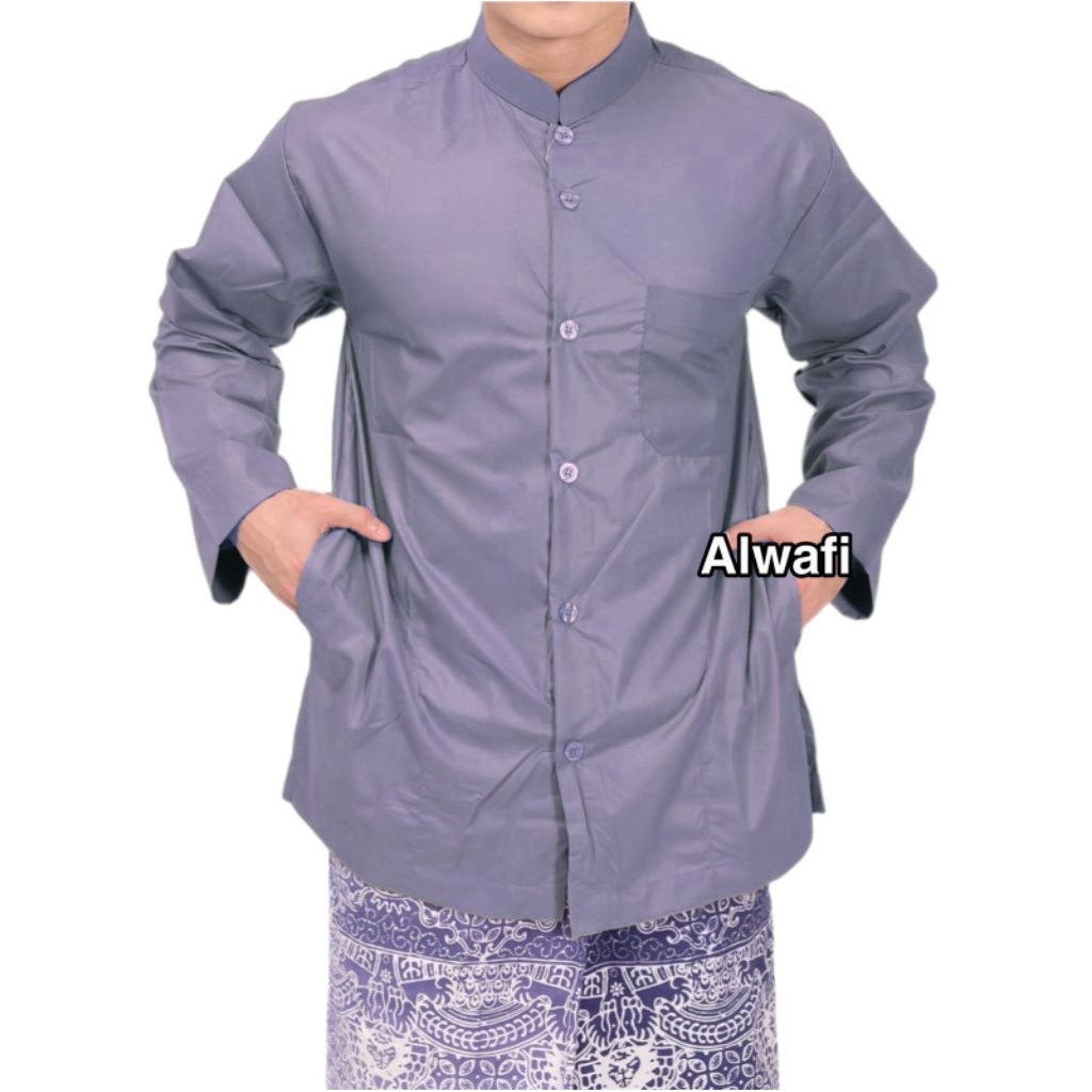 Baju Koko Haibah Model AMMU/Baju Koko Saku Samping/Koko Haibah