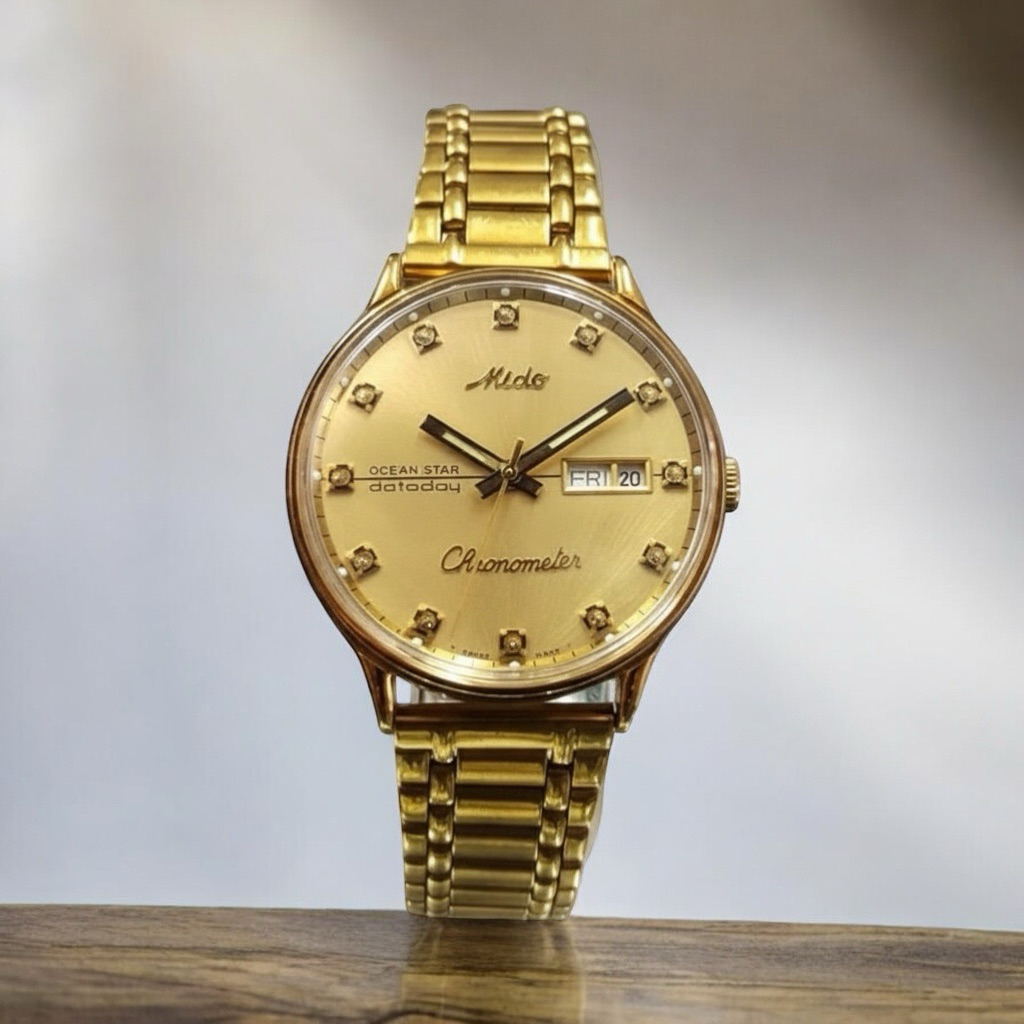 [COD]Jam tangan mekanis otomatis vintage mido Commander  stanlis stell Automatic W