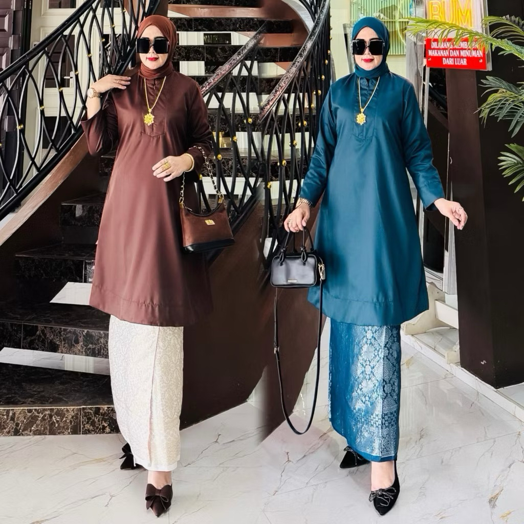 COD/Atasan Tunik Toyobo Malaysia/ Tunik batu payet /Atasan Tunik/ Tunik Ima Toyobo Seragaman / Tunik