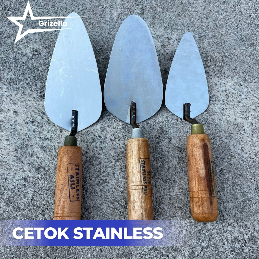 Cetok Bangunan Stainless Steel Kuat Anti Karat Untuk Plester Semen