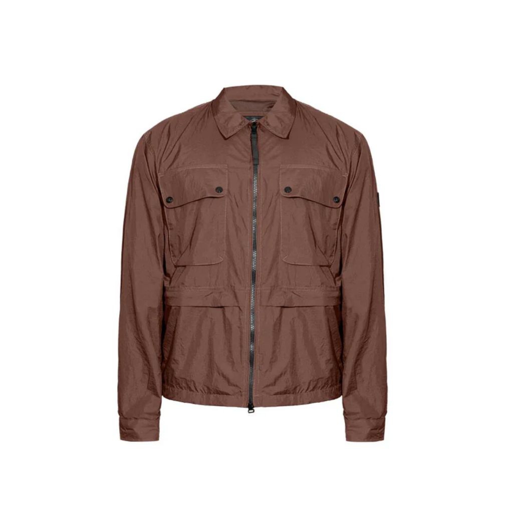 Prung Drocea Overshirt Warna Coklat Caramel