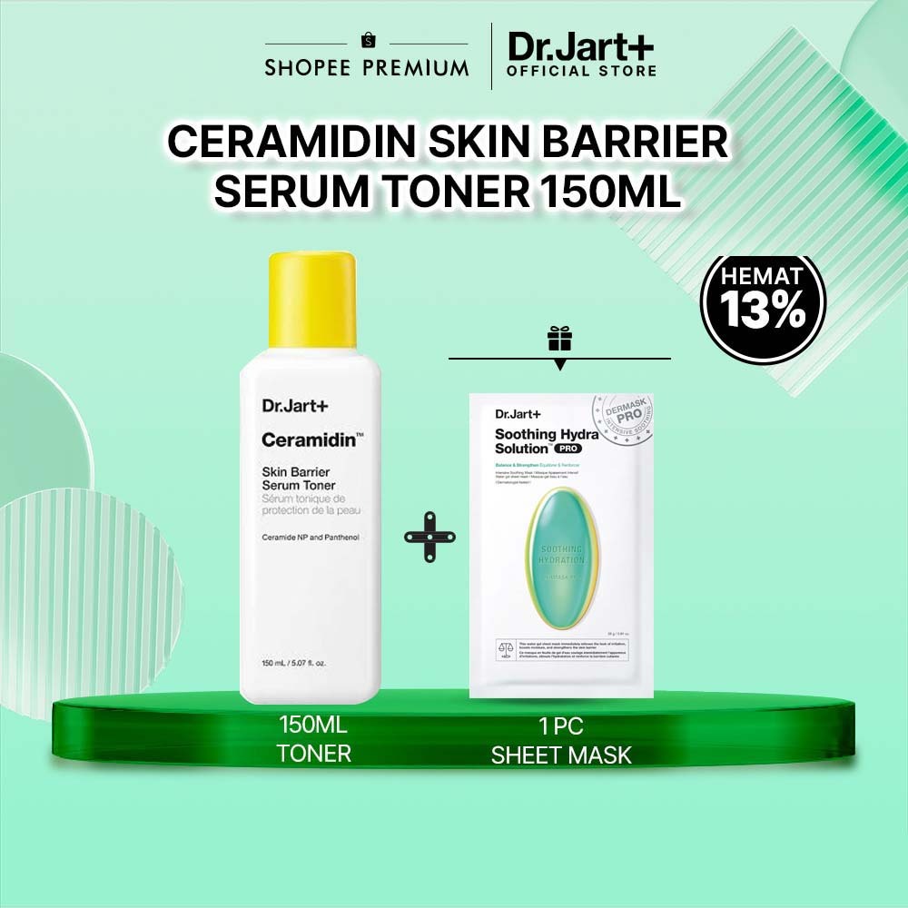 Dr Jart Ceramidin Skin Barrier Serum Wajah | Toner Wajah 150ml | Serum Toner Pelembap Kulit Sensitif