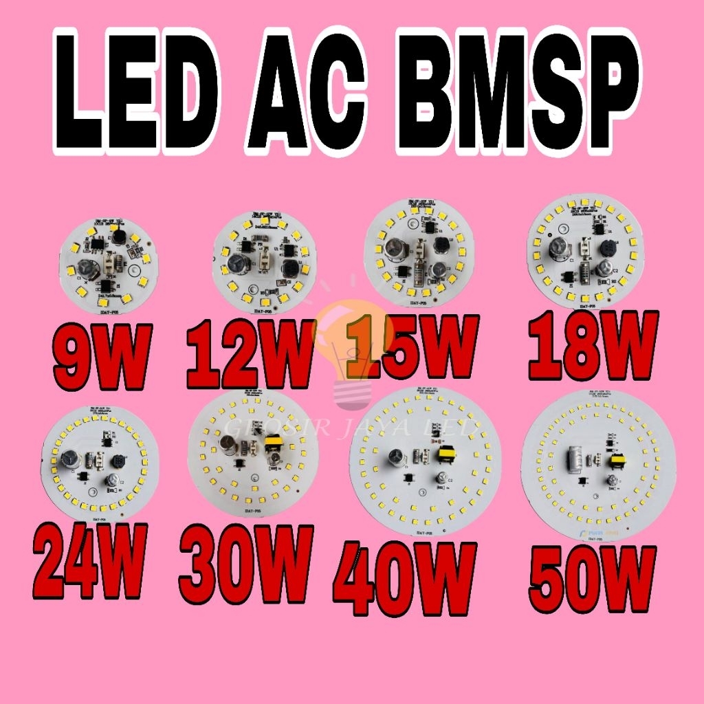 (TERBAIK) PCB LED AC BM-SP 9W-50W/ bertegangan 6 Volt