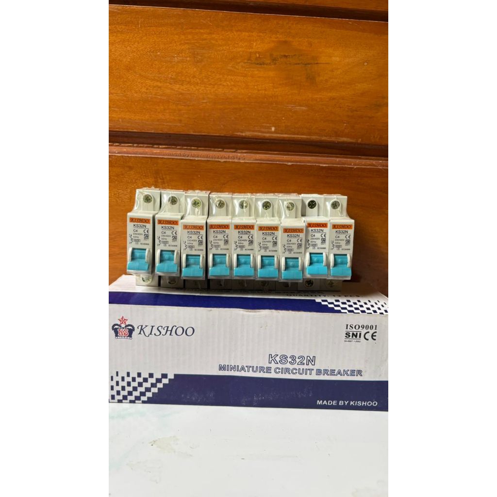 MCB LISTRIK 1phase tembaga murni 4A (900wat)/MCB KISHO 4A/MCB 4A KISHO/ mcb murah ber SNI