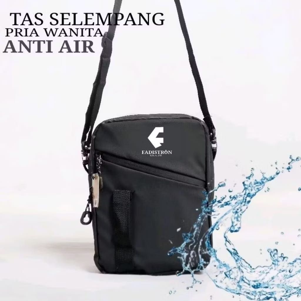 Tas selempang anti air/Tas kotak anti air pria wanita Fadistron
