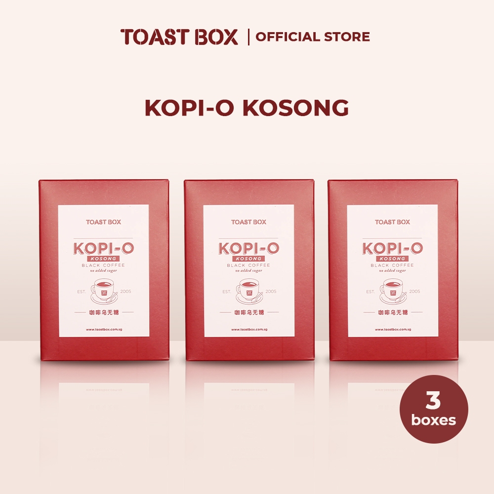 Toast Box Kopi - O Kosong (6 Sachet x 14 gr) - Kopi Tanpa Gula (3 Pcs)