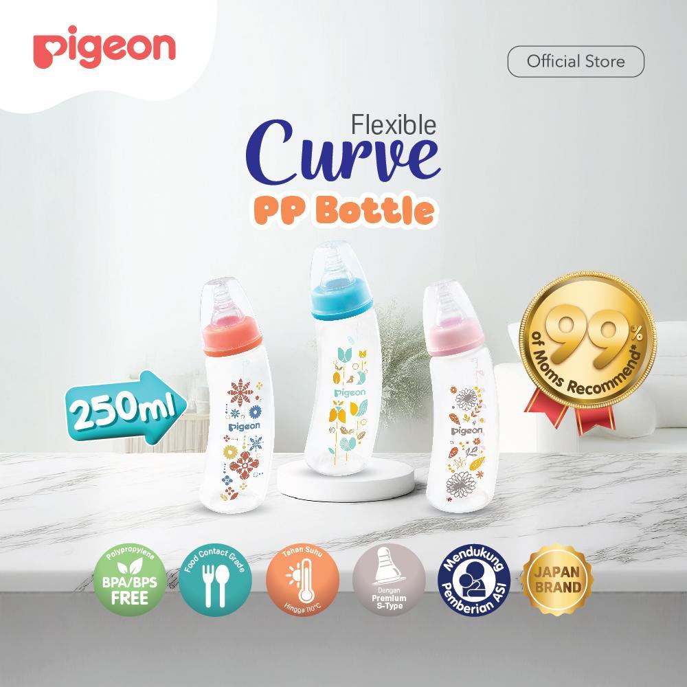 PIGEON Botol PP Curve 250ml w/S-Type Nipple | Pilih Variasi | Original Asli | Pilih Variasi | Botol 
