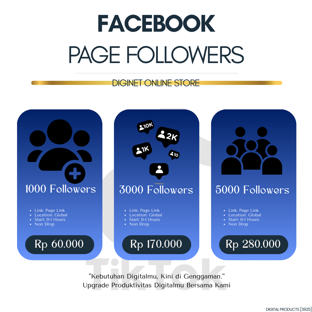 Promo FB Page Followers GLOBAL | Followers Aktif | BERGARANSI | DNP4752