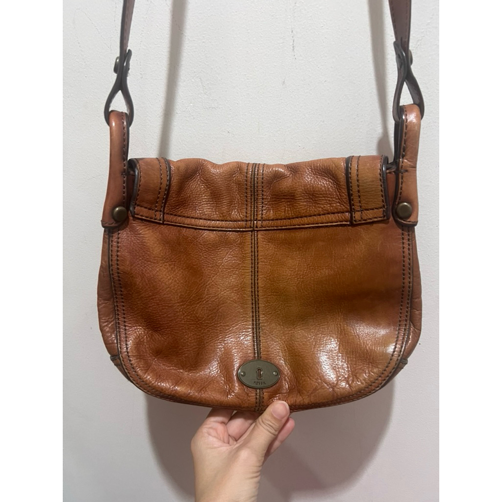 f*ssil VRI vintage flap bag brown
