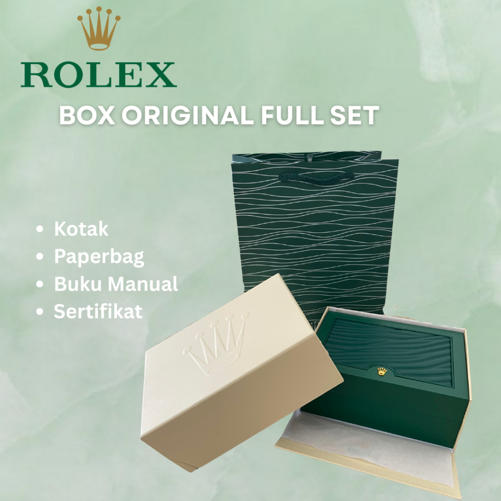 Kotak jam tangan Original Rolex Kotak super lengkap sudah termasuk box paperbag sertifikat buku pand