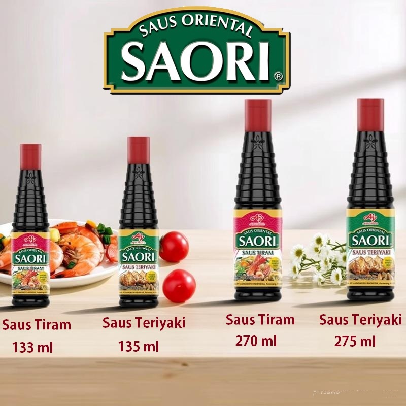 SAORI Saus Tiram / Teriyaki / Lada Hitam Botol Kecil Besar